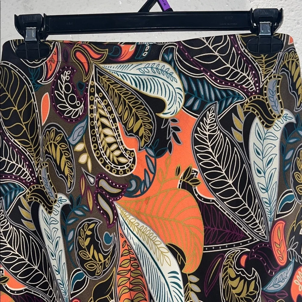 Larry Levine Multicolor Paisley Skirt